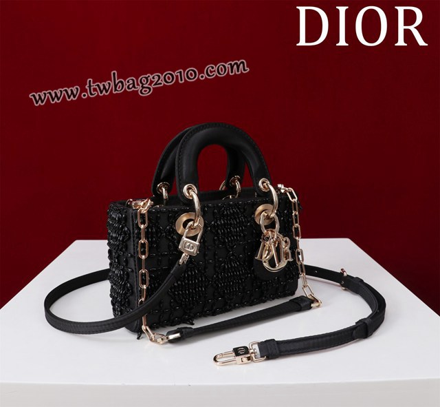 Dior专柜新款迪奥顶级原单超迷你刺绣珠片lady d-joy-micro djfk1056